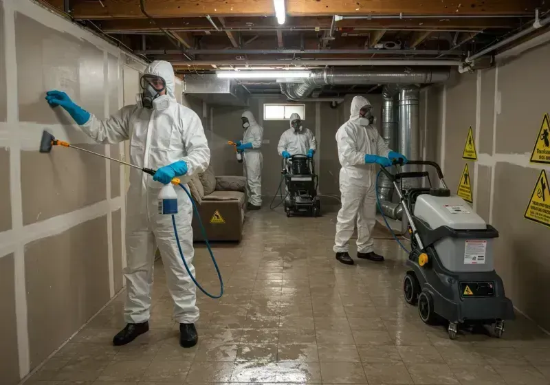 Basement Moisture Removal and Structural Drying process in Union, WV